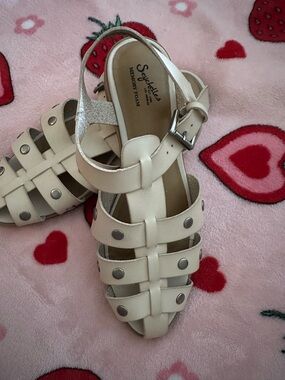 Seychelles Fisherman Farrah Cream Studded Sandals